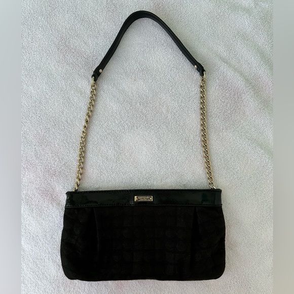 Kate Spade New York Black Chain Baguette Shoulder Bag - Picture 2 of 10